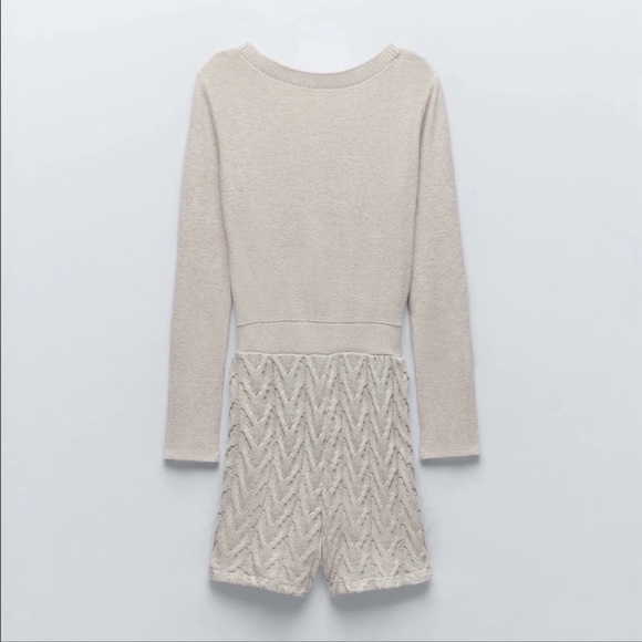 Zara Cable Knit Jumpsuit NWT - Picture 11 of 15